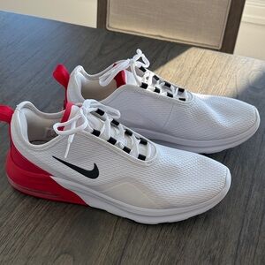Nike Men's White and Red Sneakers